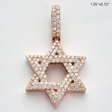 Load image into Gallery viewer, 14KR 1.00CTW DIAMOND STAR OF DAVID PENDANT