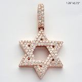 14KR 1.00CTW DIAMOND STAR OF DAVID PENDANT