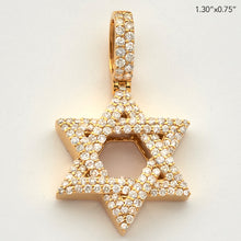 Cargar imagen en el visor de la galería, 14KY 1.00CTW DIAMOND STAR OF DAVID PENDANT