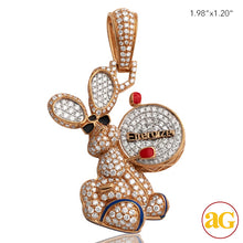 Cargar imagen en el visor de la galería, 14KR 2.50CTW DIAMOND BATTERY RABBIT PENDANT