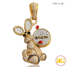 Load image into Gallery viewer, 14KY 2.50CTW DIAMOND BATTERY RABBIT PENDANT