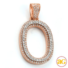 Cargar imagen en el visor de la galería, 10KR+W 1.65CTW DIAMOND TWO TONE INITIAL PENDANT