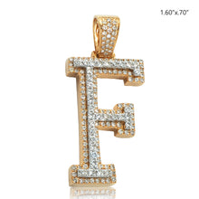 Load image into Gallery viewer, 10KY+W 1.35CTW DIAMOND TWO TONE INITIAL PENDANT