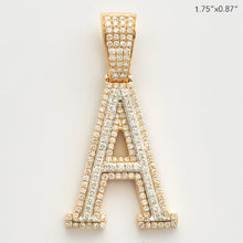 Cargar imagen en el visor de la galería, 14KY+W 1.50CTW DIAMOND TWO TONE INITIAL PENDANT