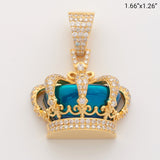 10KY 2.85CTW DIAMOND CROWN PENDANT