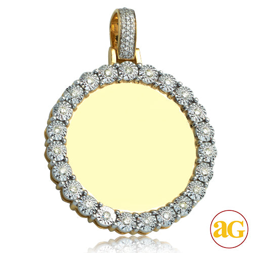 10KY 1.00CTW ILLUSION SET DIAMOND MEMORY PENDANT