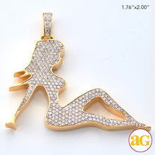 Load image into Gallery viewer, 10KY 2.00CTW DIAMOND SITTING LADY PENDANT