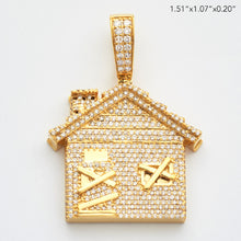 Cargar imagen en el visor de la galería, 10KY 2.00CTW DIAMOND TRAP HOUSE PENDANT