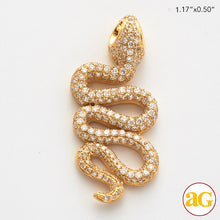 Load image into Gallery viewer, 14KY 1.05CTW DIAMOND SNAKE PENDANT