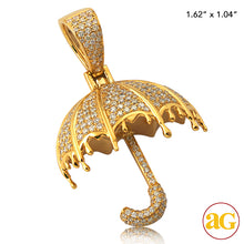 Cargar imagen en el visor de la galería, 10KY 1.35CTW DIAMOND DRIPPING UMBRELLA PENDANT