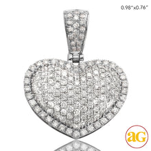 Load image into Gallery viewer, 14KW 1.35CTW DIAMOND BUBBLE HEART PENDANT