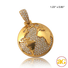 Cargar imagen en el visor de la galería, 10KY 0.75CTW DIAMOND HALF GLOBE PENDANT