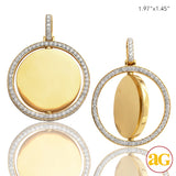 10KY 3.50CTW DIAMOND ROTATING MEMORY PENDANT