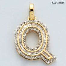 Load image into Gallery viewer, 10KY 0.60CTW BAGUETTE DIAMOND INITIAL PENDANT