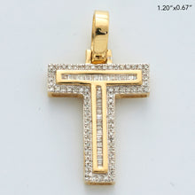 Cargar imagen en el visor de la galería, 10KY 0.35CTW BAGUETTE DIAMOND INITIAL PENDANT