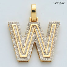 Cargar imagen en el visor de la galería, 10KY 0.70CTW BAGUETTE DIAMOND INITIAL PENDANT