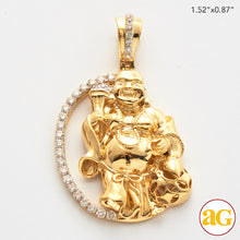 Load image into Gallery viewer, 10KY 0.50CTW DIAMOND FAT STANDING BUDDHA PENDANT