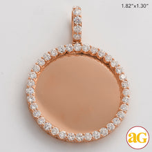 Cargar imagen en el visor de la galería, 10KR 3.40CTW DIAMOND ROUND MEMORY PENDANT