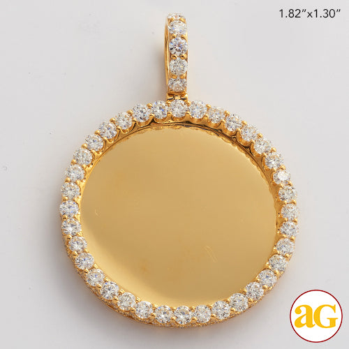 10KY 3.40CTW DIAMOND ROUND MEMORY PENDANT