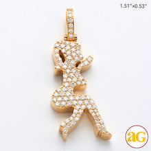 Cargar imagen en el visor de la galería, 14KY 1.00CTW DIAMOND DANCING LADY PENDANT