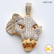 Cargar imagen en el visor de la galería, 10KY 3.50CTW DIAMOND AFRICA SHAPED LION HEAD