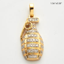 Cargar imagen en el visor de la galería, 10KY 1.15CTW DIAMOND GRENADE PENDANT