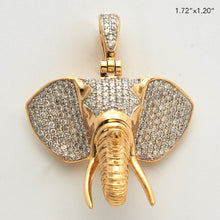 Cargar imagen en el visor de la galería, 14KY 1.85CTW DIAMOND ELEPHANT HEAD PENDANT