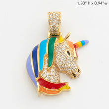 Load image into Gallery viewer, 10KY 1.00CTW DIAMOND UNICORN PENDANT