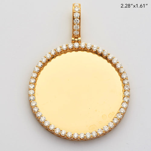 10KY 3.85CTW DIAMOND ROUND MEMORY PENDANT