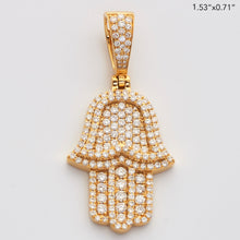 Load image into Gallery viewer, 14KY 1.45CTW DIAMOND 3D HAMZA PENDANT