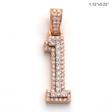 Cargar imagen en el visor de la galería, 10KR+W 0.55CTW DIAMOND NUMBER PENDANT