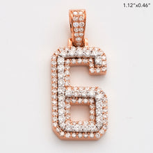 Load image into Gallery viewer, 10KR+W 1.00CTW DIAMOND NUMBER PENDANT