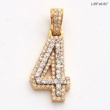 Load image into Gallery viewer, 10KY+W 0.85CTW DIAMOND NUMBER PENDANT