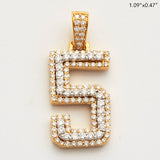 10KY+W 1.00CTW DIAMOND NUMBER PENDANT