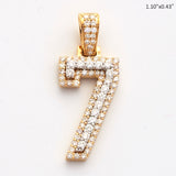 10KY+W 0.70CTW DIAMOND NUMBER PENDANT