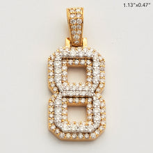 Load image into Gallery viewer, 10KY+W 1.00CTW DIAMOND NUMBER PENDANT