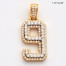 Load image into Gallery viewer, 10KY+W 1.00CTW DIAMOND NUMBER PENDANT