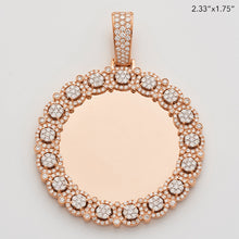 Cargar imagen en el visor de la galería, 10KR 3.10CTW DIAMOND ROUND CLUSTER MEMORY PENDANT