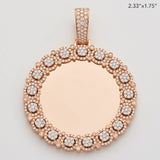 10KR 3.10CTW DIAMOND ROUND CLUSTER MEMORY PENDANT