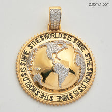 Cargar imagen en el visor de la galería, 10KY 1.75CTW DIAMOND HALF GLOBE PENDANT WITH SPIKE