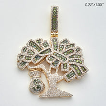 Cargar imagen en el visor de la galería, 10KY 3.25CTW GREEN AND WHITE DIAMOND MONEY TREE