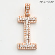 Cargar imagen en el visor de la galería, 10KR 0.70CTW DIAMOND 3D TWO TONE LETTER PENDANT