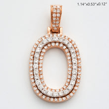 Load image into Gallery viewer, 10KR 0.85CTW DIAMOND 3D TWO TONE LETTER PENDANT