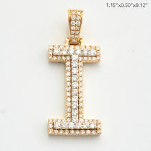 Load image into Gallery viewer, 10KY 0.70CTW DIAMOND 3D TWO TONE LETTER PENDANT