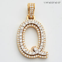 Cargar imagen en el visor de la galería, 10KY 1.00CTW DIAMOND 3D TWO TONE LETTER PENDANT