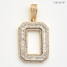 Load image into Gallery viewer, 10KY 1.20CT BAGUETTE DIAMOND INITIAL PENDANT