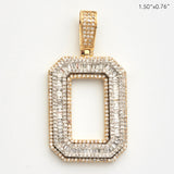 10KY 1.20CT BAGUETTE DIAMOND INITIAL PENDANT