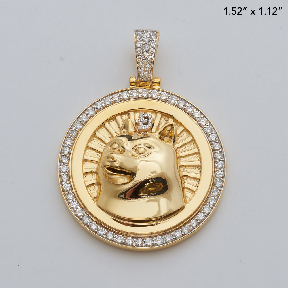 10KY 1.00CTW DIAMOND DOGECOIN MEDALLION