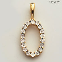 Load image into Gallery viewer, 10KY 0.03CTW ILLUSION SET DIAMOND INITIAL PENDANT