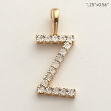 Load image into Gallery viewer, 10KY 0.03CTW ILLUSION SET DIAMOND INITIAL PENDANT